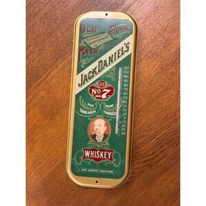 Vintage Jack Daniel's Old No. 7 15.5” Tin Thermometer